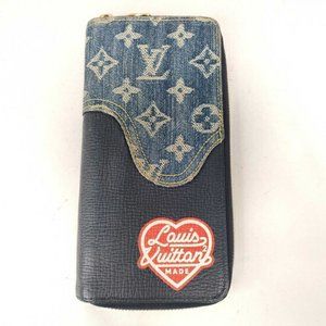 LOUIS VUITTON Blue Monogram Leather Wallet
